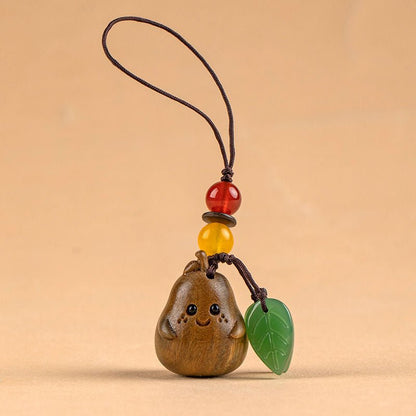 Sandalwood Pear Keychain for Men & Women | Cute Couple Car Key Chain | Mobile Strap Pendant - STAR8S