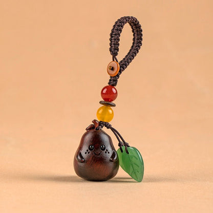 Sandalwood Pear Keychain for Men & Women | Cute Couple Car Key Chain | Mobile Strap Pendant - STAR8S