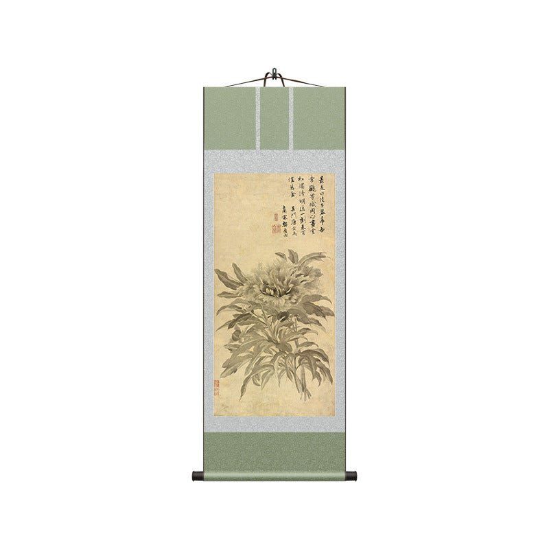 Scroll Painting Chinese: Tang Yin’s Chinese Peony Scroll HD print | STAR8S