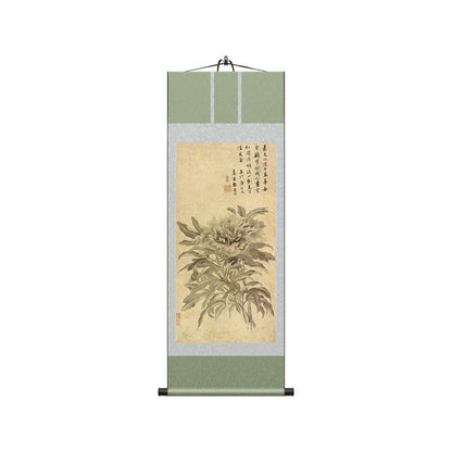Scroll Painting Chinese: Tang Yin’s Chinese Peony Scroll HD print | STAR8S