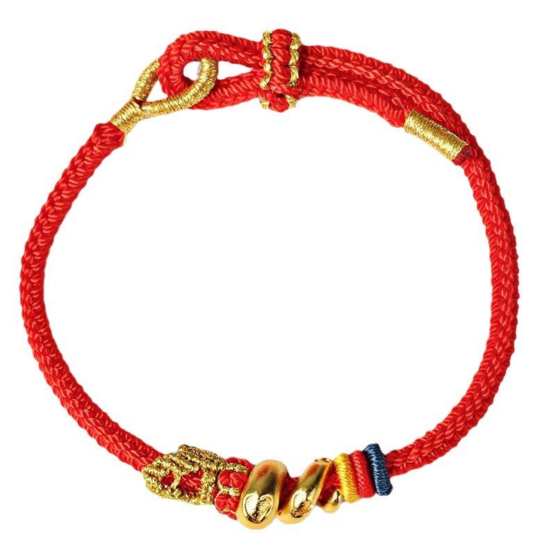 snake year handcrafted red string bracelet – good luck & prosperity charm for men and women - star8s