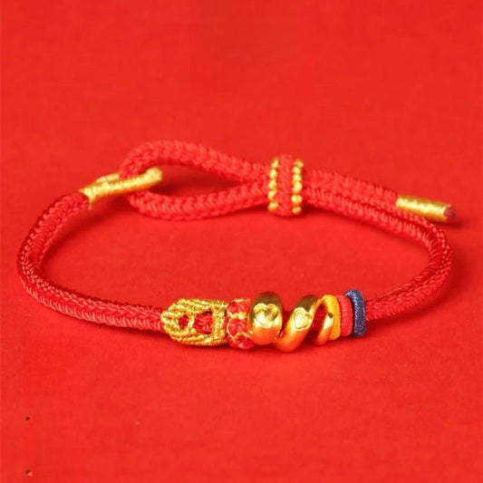 Snake Year Handcrafted Red String Bracelet – Good Luck & Prosperity Charm for Men and Women - STAR8S