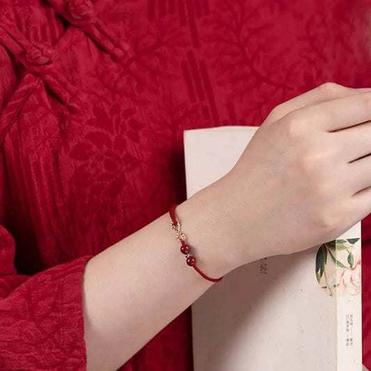 STAR8S Cinnabar Red String Infinity Symbol Bracelet/Anklet: Chinese - style Auspicious Fashion Accessory - STAR8S