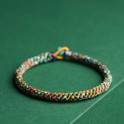 STAR8S Colorful Rope Lucky Hand - crafted Braided Bracelet: Chinese - style Lucky Accessory for Children and Adults - STAR8S
