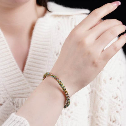 STAR8S Colorful Rope Lucky Hand - crafted Braided Bracelet: Chinese - style Lucky Accessory for Children and Adults - STAR8S
