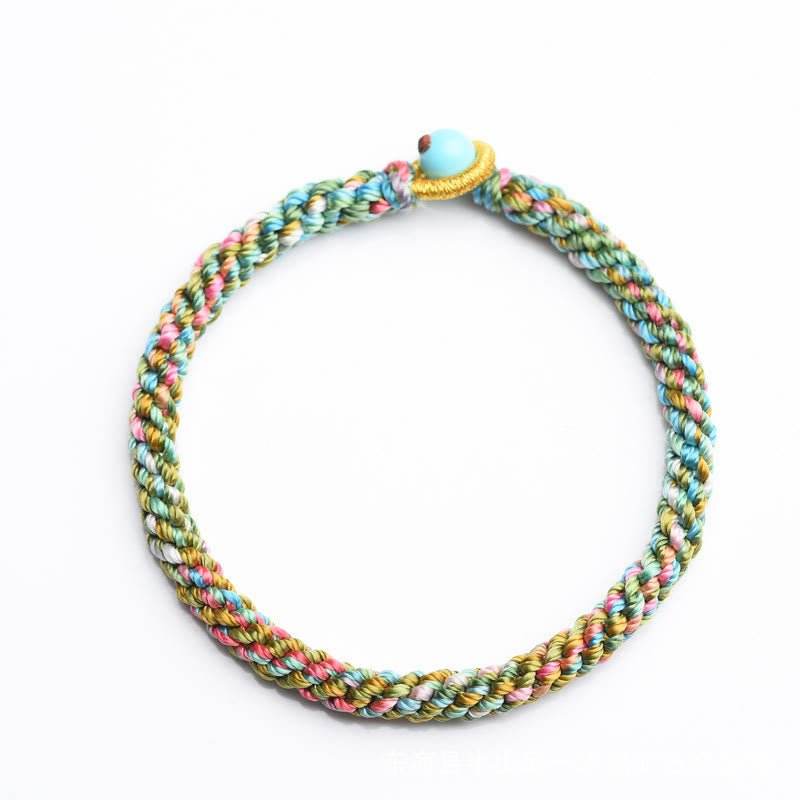 star8s colorful rope lucky hand - crafted braided bracelet: chinese - style lucky accessory for children and adults - star8s