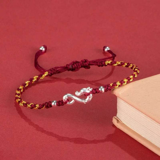 STAR8S Year Of The Dragon Luck Protection Braided Bracelet: Chinese Traditional Auspicious Accessory - STAR8S