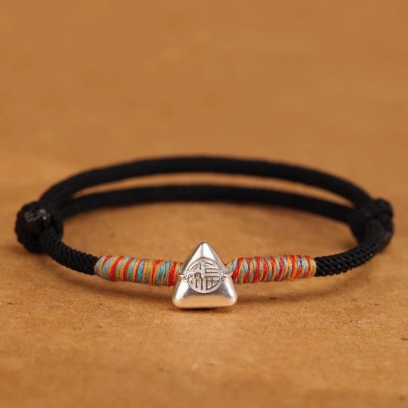 sterling silver red string bracelet - handmade colorful woven bracelet for child adult – traditional festival - star8s