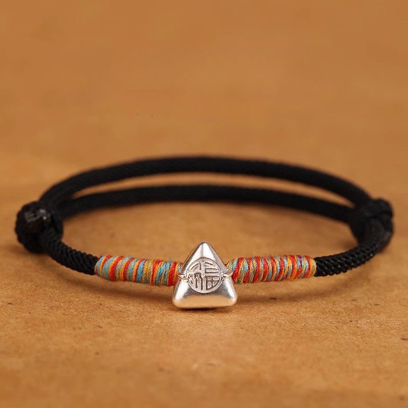 sterling silver red string bracelet - handmade colorful woven bracelet for child adult – traditional festival - star8s