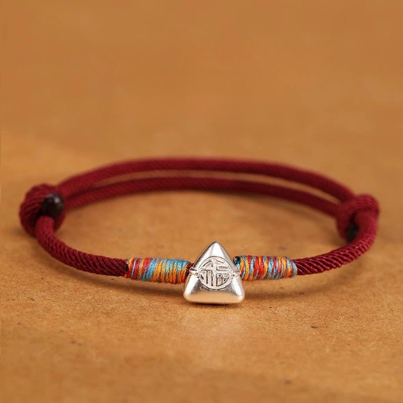 sterling silver red string bracelet - handmade colorful woven bracelet for child adult – traditional festival - star8s