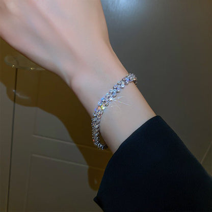 Super Sparkling Zircon Inlay Snap Bracelet Luxury, and Elegant Design for Women - STAR8S