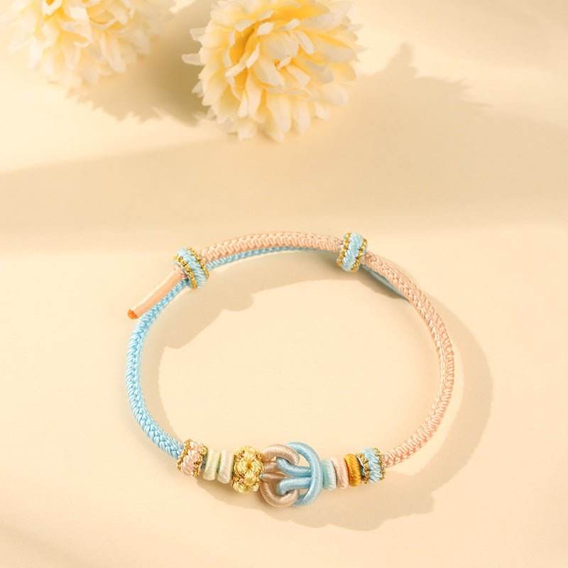 the universe - knot hand - woven rope, color - block niche jewelry for gifting - star8s