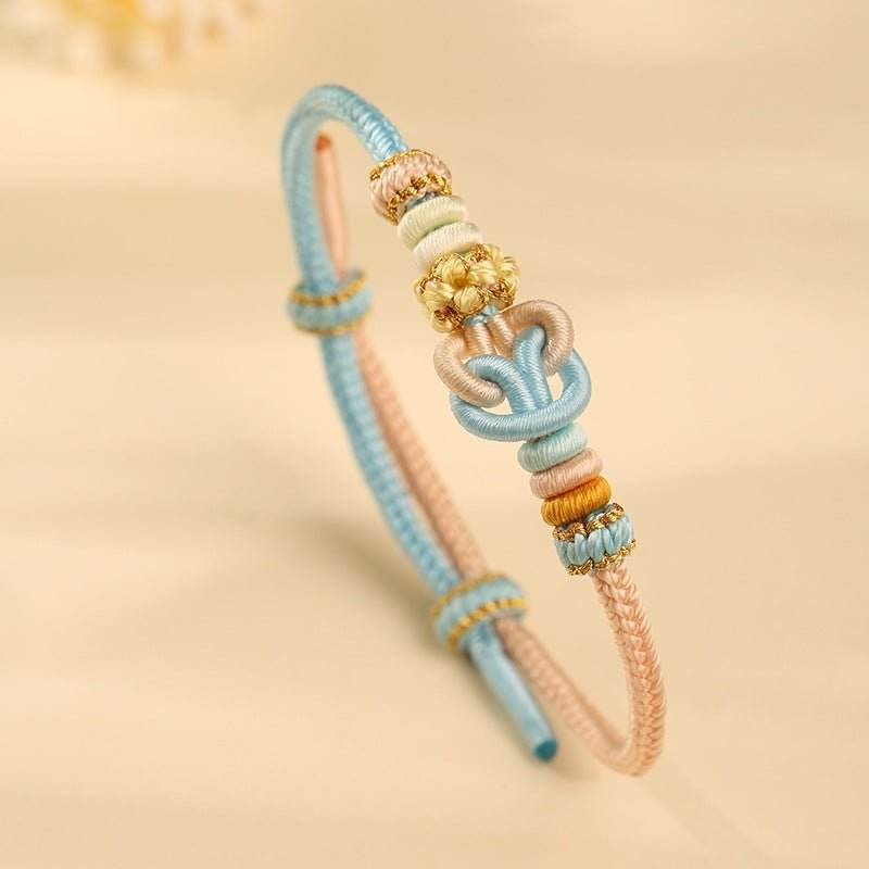 the universe - knot hand - woven rope, color - block niche jewelry for gifting - star8s