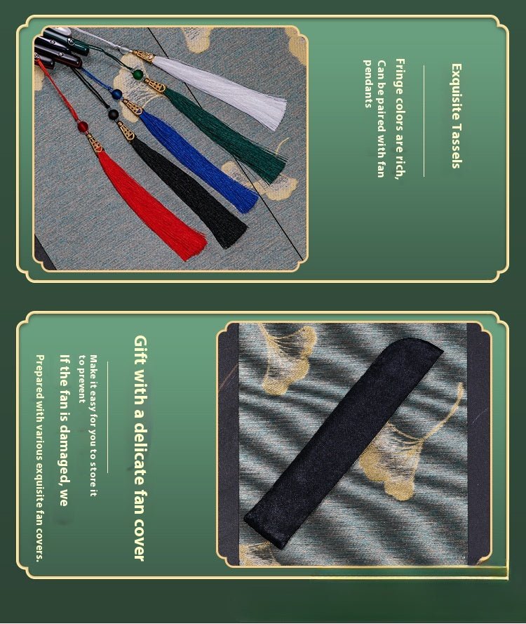 traditional chinese fan - elegant bamboo handheld fan for women | chinese wind classical folding fan - star8s