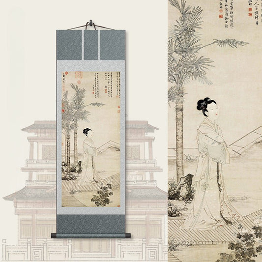 Traditional Chinese Painting: Tang Yin’s Jeong Ban Fan Scroll HD print | STAR8S