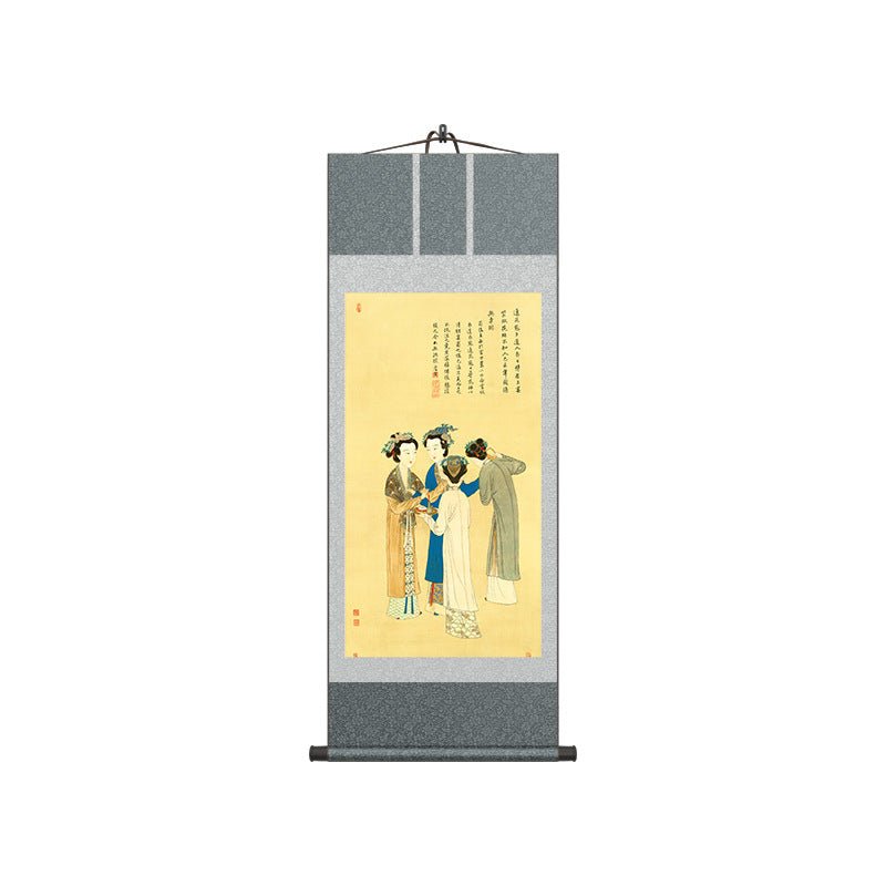 Traditional Chinese Painting: Tang Yin’s Shu Palace Prostitute Scroll HD print | STAR8S