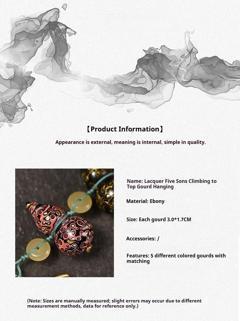 traditional handmade lacquer gourd pendant lacquerware art - star8s