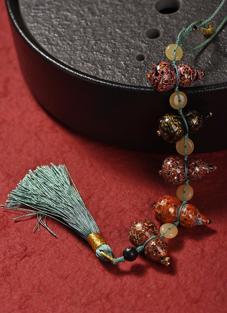 Traditional Handmade Lacquer Gourd Pendant lacquerware art - STAR8S