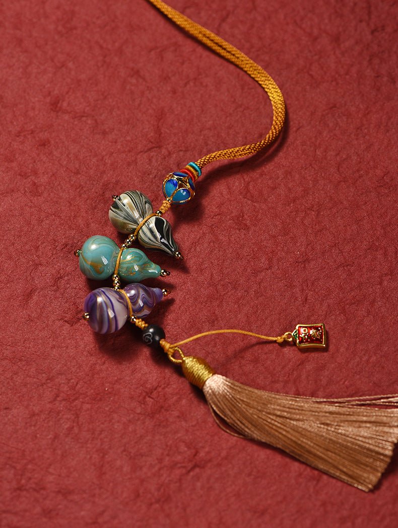 traditional handmade lacquer gourd pendant lacquerware art - star8s