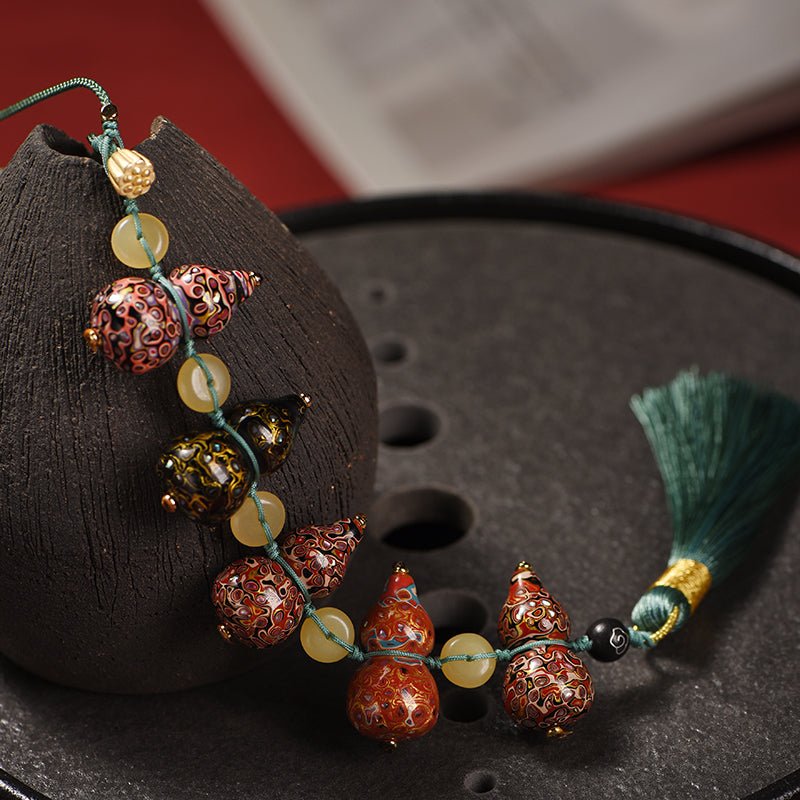Traditional Handmade Lacquer Gourd Pendant lacquerware art - STAR8S