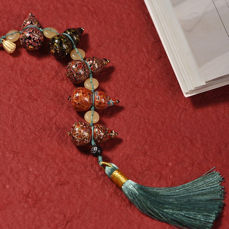 traditional handmade lacquer gourd pendant lacquerware art - star8s