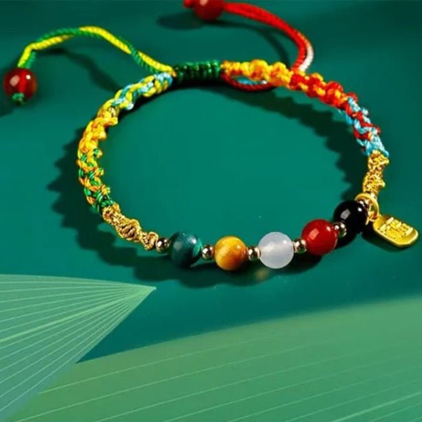 Traditional Red String Bracelet: Dragon Boat Festival Five - color Design | STAR8S - STAR8S
