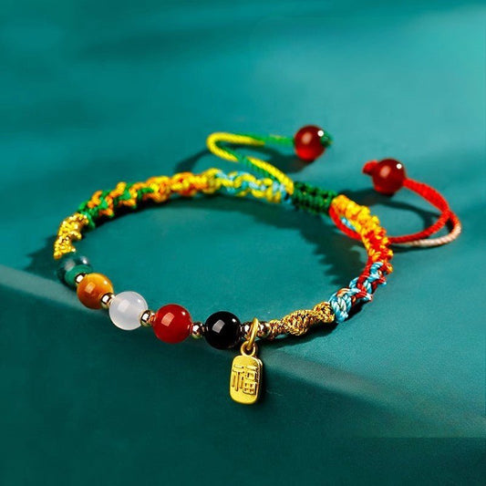 Traditional Red String Bracelet: Dragon Boat Festival Five - color Design | STAR8S