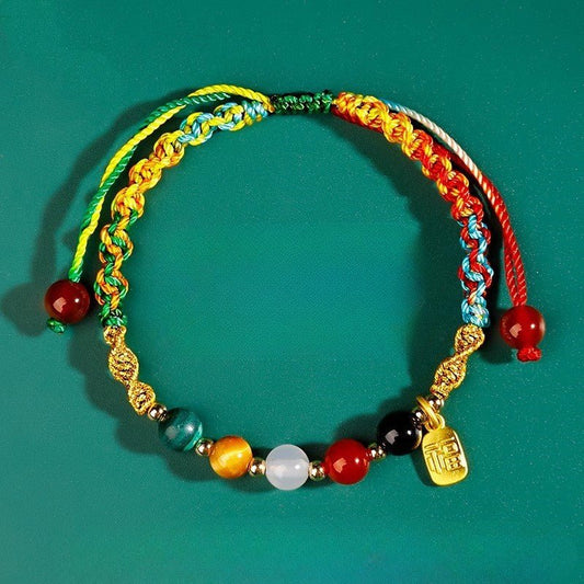Traditional Red String Bracelet: Dragon Boat Festival Five - color Design | STAR8S