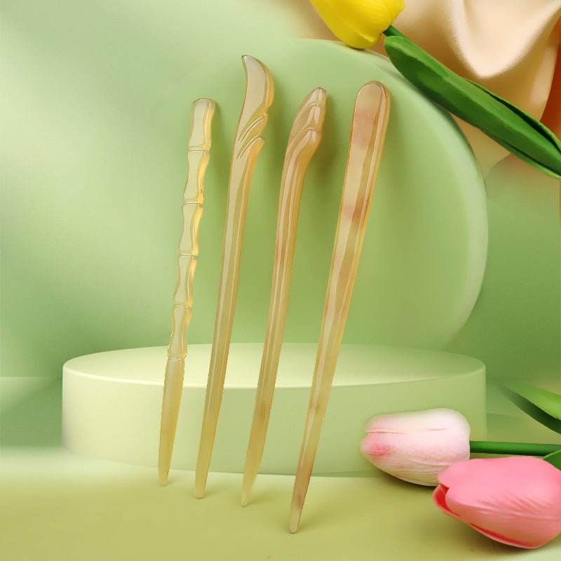 Trendy Ox Horn Hairpin Vintage Design for Hanfu Gift Girlfriend - STAR8S