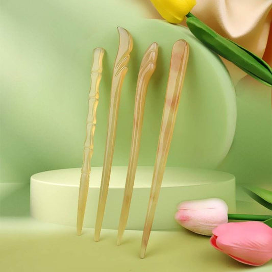 Trendy Ox Horn Hairpin Vintage Design for Hanfu Gift Girlfriend - STAR8S