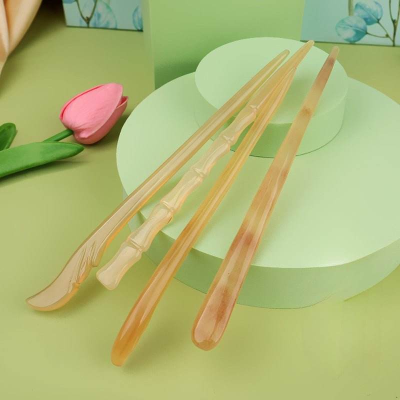 trendy ox horn hairpin vintage design for hanfu gift girlfriend - star8s