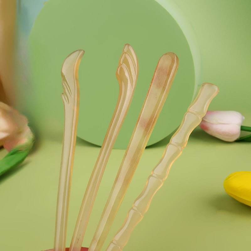 Trendy Ox Horn Hairpin Vintage Design for Hanfu Gift Girlfriend - STAR8S