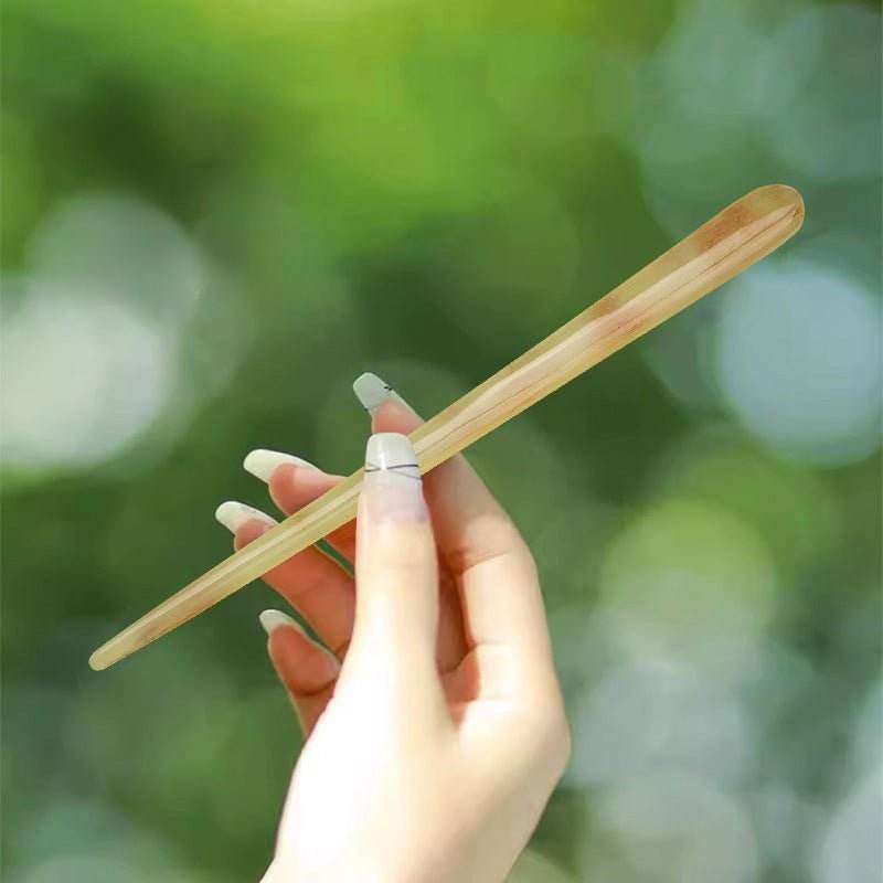 trendy ox horn hairpin vintage design for hanfu gift girlfriend - star8s