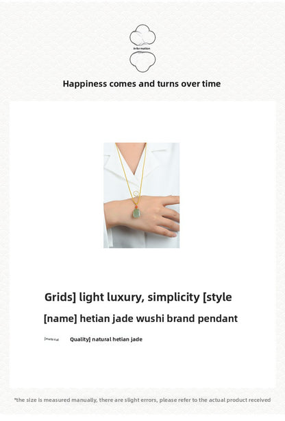 Necklace with Jade Pendant - Heitian Safe & Sound | STAR8S