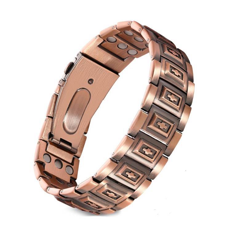 Vintage Creative Full Magnetic Metal Bracelet – Unisex Cross Design - STAR8S