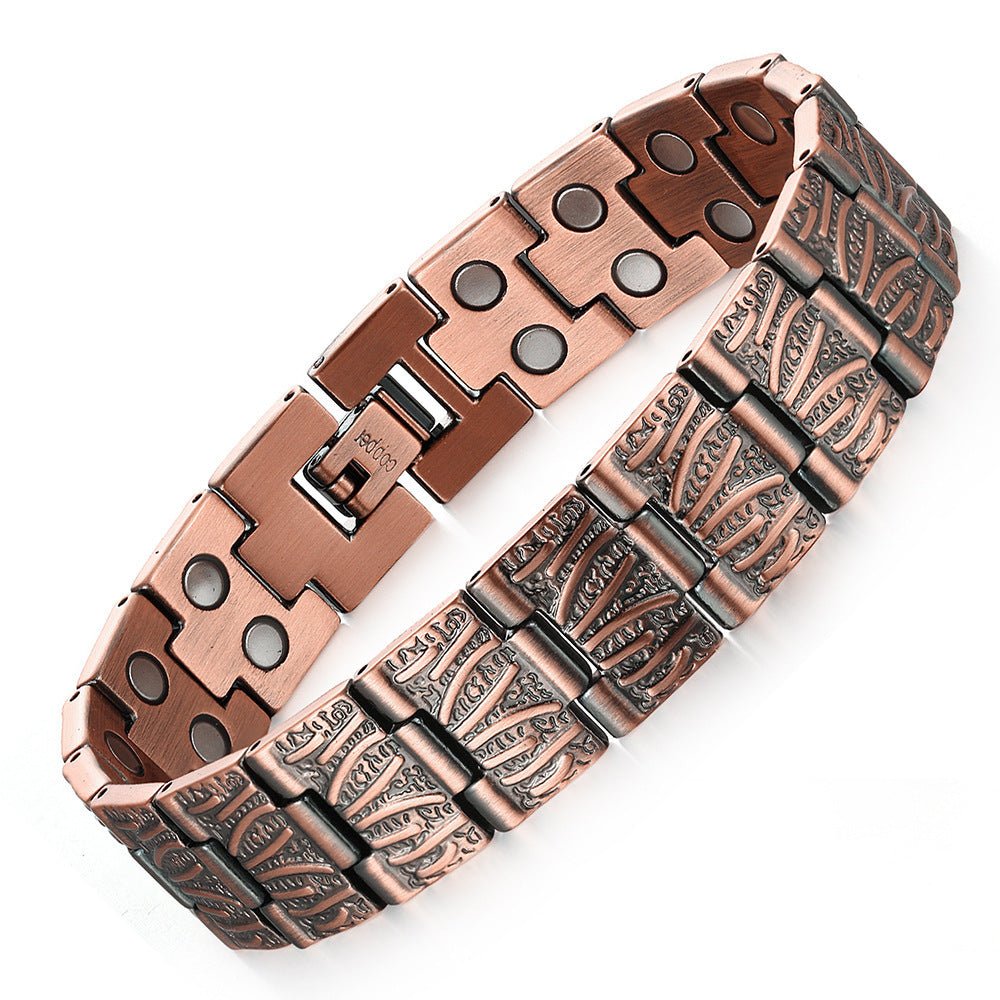 Vintage Creative Full Magnetic Metal Bracelet – Unisex Cross Design - STAR8S