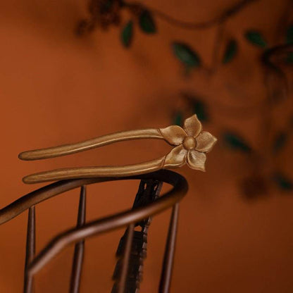 Vintage Handmade Wooden Hairpin for Ethnic Bun Minimalist Style - STAR8S