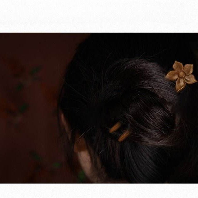 Vintage Handmade Wooden Hairpin for Ethnic Bun Minimalist Style - STAR8S