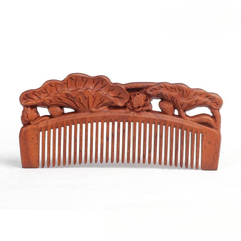 Vintage Red Sandalwood Comb Perfect for Long Hair Home Massage Gifting - STAR8S