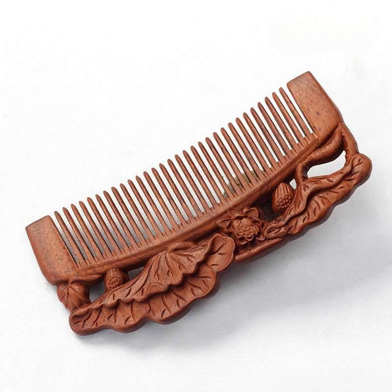 Vintage Red Sandalwood Comb Perfect for Long Hair Home Massage Gifting - STAR8S