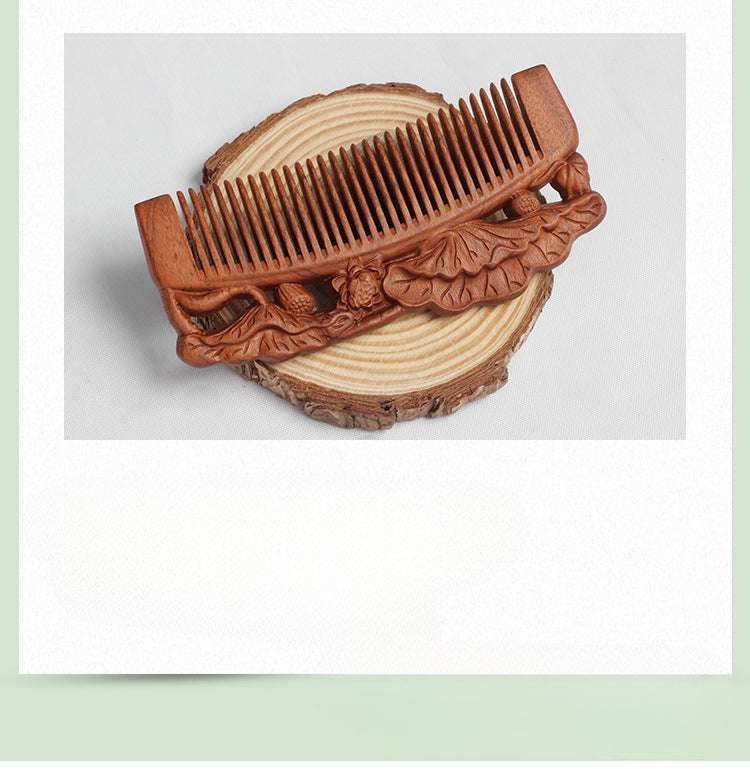 Vintage Red Sandalwood Comb Perfect for Long Hair Home Massage Gifting - STAR8S