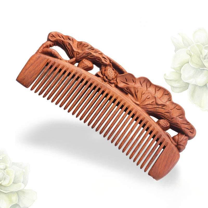 vintage red sandalwood comb perfect for long hair home massage gifting - star8s