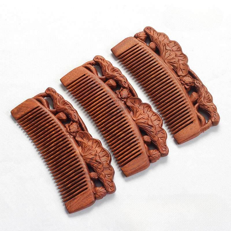 Vintage Red Sandalwood Comb Perfect for Long Hair Home Massage Gifting - STAR8S