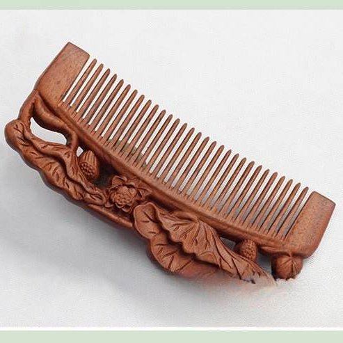 vintage red sandalwood comb perfect for long hair home massage gifting - star8s