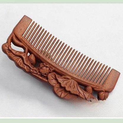 Vintage Red Sandalwood Comb Perfect for Long Hair Home Massage Gifting - STAR8S