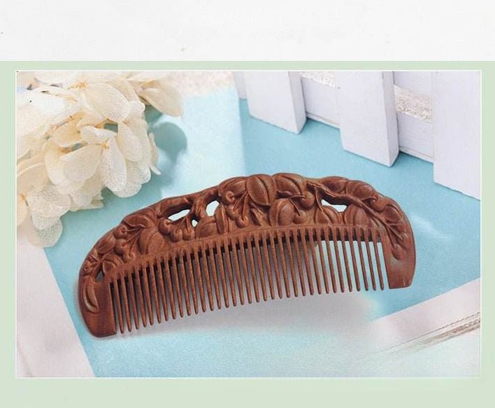 Vintage Red Sandalwood Tassel Comb Ideal Girlfriend’s Birthday Gift - STAR8S