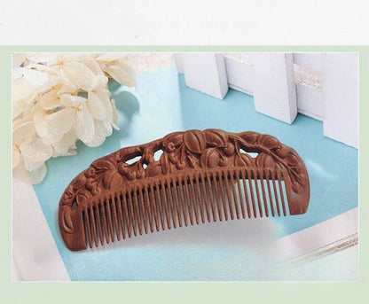Vintage Red Sandalwood Tassel Comb Ideal Girlfriend’s Birthday Gift - STAR8S