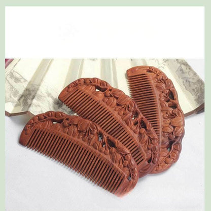Vintage Red Sandalwood Tassel Comb Ideal Girlfriend’s Birthday Gift - STAR8S