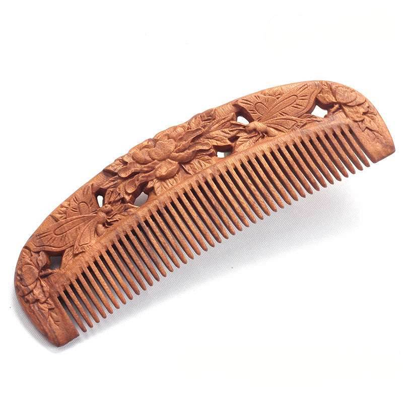Vintage Sandalwood Carved Tassel Comb Perfect Gift for Girlfriend’s Birthday - STAR8S
