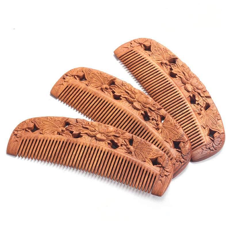 Vintage Sandalwood Carved Tassel Comb Perfect Gift for Girlfriend’s Birthday - STAR8S